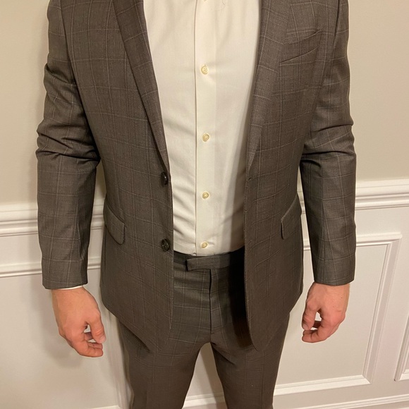 Brown checkered suit